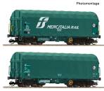ROCO 6680059 - 2-tlg. Set: Schiebeplanenwagen, Mercitalia Rail